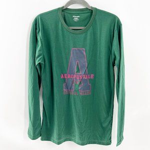 Men'S Aeropostale Green long sleeve t shirt Size Small New